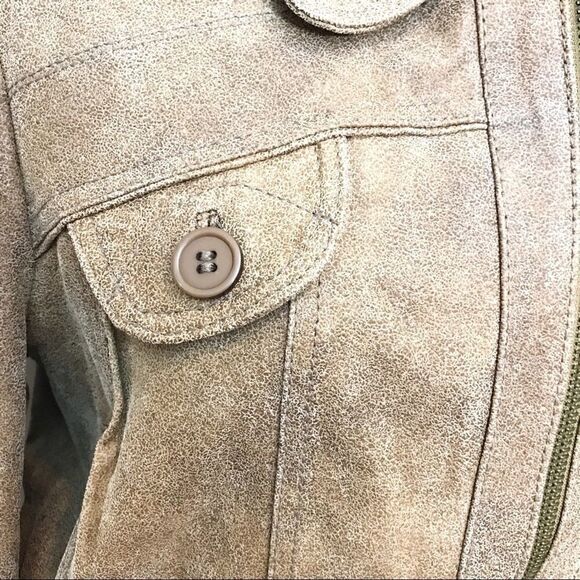 𝅺tan Genuine Leather Jacket - Picture 9 of 14